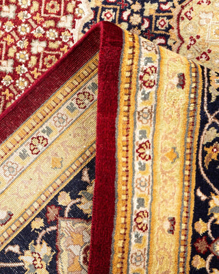 Traditional Mogul Red Wool Area Rug 8' 1" x 10' 1" - Solo Rugs