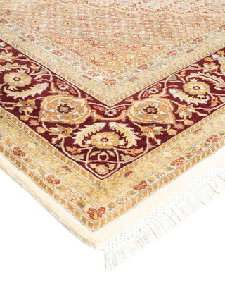 Traditional Mogul Ivory Wool Area Rug 8' 1" x 10' 5" - Solo Rugs