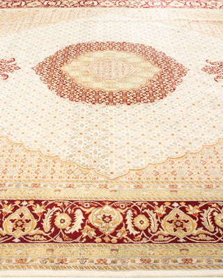 Traditional Mogul Ivory Wool Area Rug 8' 1" x 10' 5" - Solo Rugs