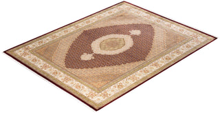 Traditional Mogul Red Wool Area Rug 8' 0" x 10' 3" - Solo Rugs