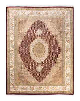 Traditional Mogul Red Wool Area Rug 8' 0" x 10' 3" - Solo Rugs