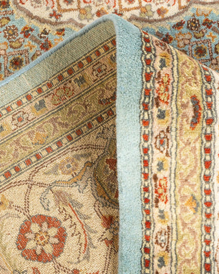 Traditional Mogul Light Blue Wool Area Rug 8' 1" x 10' 3" - Solo Rugs