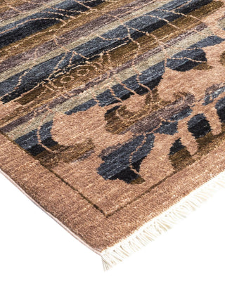 Contemporary Arts & Crafts Beige Wool Area Rug 8' 0" x 10' 4" - Solo Rugs