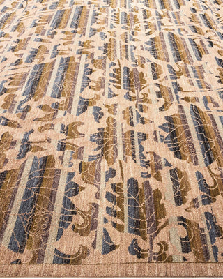 Contemporary Arts & Crafts Beige Wool Area Rug 8' 0" x 10' 4" - Solo Rugs