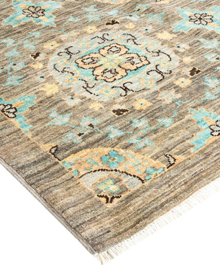 Contemporary Eclectic Beige Wool Area Rug 8' 9" x 11' 3" - Solo Rugs