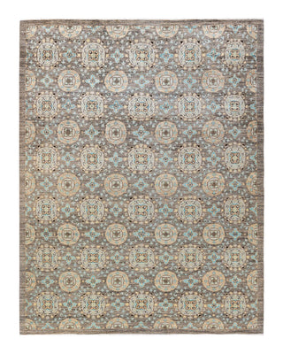 Contemporary Eclectic Beige Wool Area Rug 8' 9" x 11' 3" - Solo Rugs