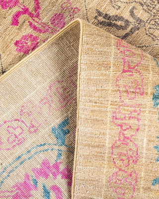 Contemporary Eclectic Ivory Wool Area Rug 9' 2" x 11' 10" - Solo Rugs