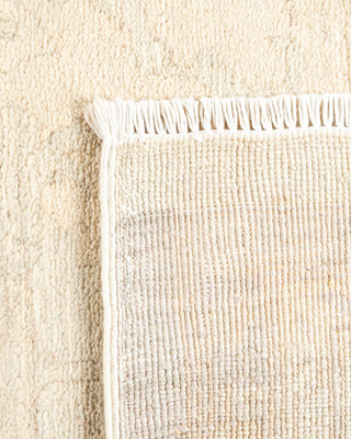 Contemporary Eclectic Ivory Wool Area Rug 8' 2" x 11' 4" - Solo Rugs