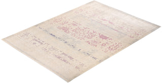 Contemporary Eclectic Ivory Wool Area Rug 8' 2" x 11' 4" - Solo Rugs