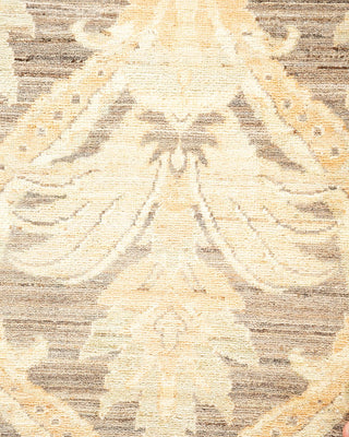Traditional Oushak Ivory Wool Area Rug 8' 0" x 9' 9" - Solo Rugs