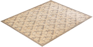 Traditional Oushak Ivory Wool Area Rug 8' 0" x 9' 9" - Solo Rugs