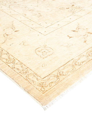 Contemporary Eclectic Ivory Wool Area Rug 8' 2" x 10' 4" - Solo Rugs