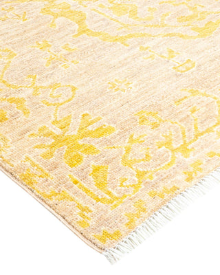 Traditional Oushak Ivory Wool Area Rug 8' 7" x 9' 10" - Solo Rugs