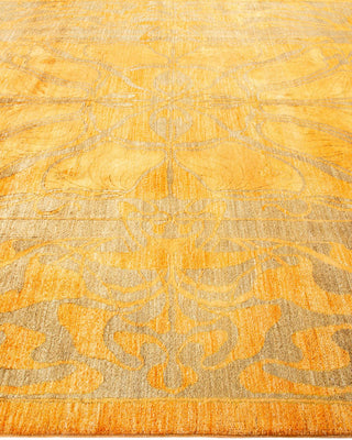 Contemporary Eclectic Orange Wool Area Rug 8' 2" x 10' 3" - Solo Rugs