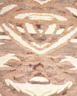 Contemporary Eclectic Ivory Wool Area Rug 6' 1" x 8' 9" - Solo Rugs