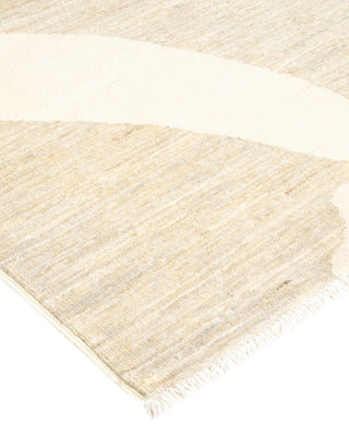 Contemporary Eclectic Ivory Wool Area Rug 5' 10" x 8' 10" - Solo Rugs