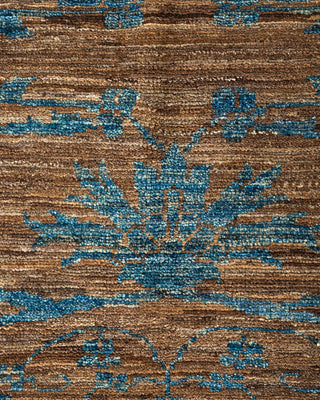 Contemporary Eclectic Brown Wool Area Rug 7' 10" x 9' 9" - Solo Rugs