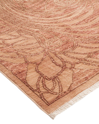 Contemporary Eclectic Beige Wool Area Rug 6' 0" x 8' 9" - Solo Rugs