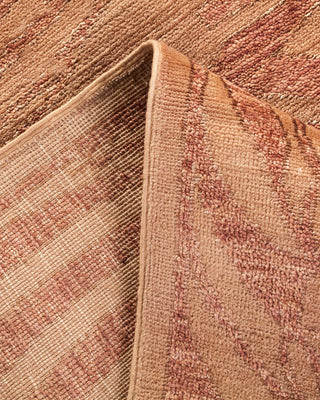 Contemporary Eclectic Beige Wool Area Rug 6' 0" x 8' 9" - Solo Rugs