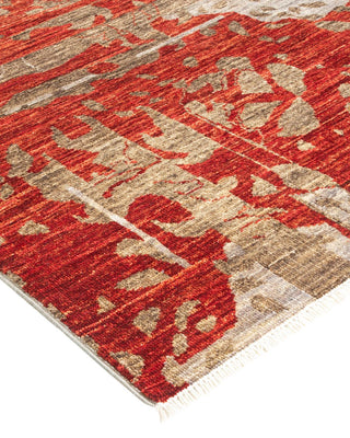 Contemporary Eclectic Gray Wool Area Rug 9' 1" x 11' 9" - Solo Rugs