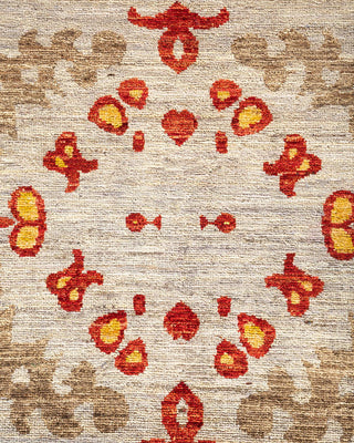 Contemporary Eclectic Gray Wool Area Rug 9' 1" x 11' 9" - Solo Rugs
