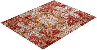 Contemporary Eclectic Gray Wool Area Rug 9' 1" x 11' 9" - Solo Rugs