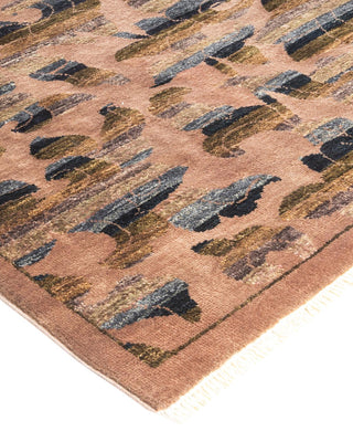 Contemporary Eclectic Brown Wool Area Rug 6' 3" x 9' 0" - Solo Rugs