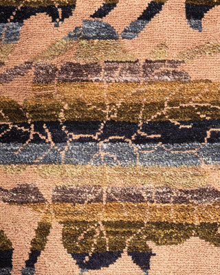 Contemporary Eclectic Brown Wool Area Rug 6' 3" x 9' 0" - Solo Rugs