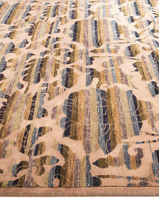 Contemporary Eclectic Brown Wool Area Rug 6' 3" x 9' 0" - Solo Rugs