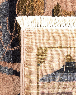 Contemporary Eclectic Brown Wool Area Rug 6' 3" x 9' 0" - Solo Rugs