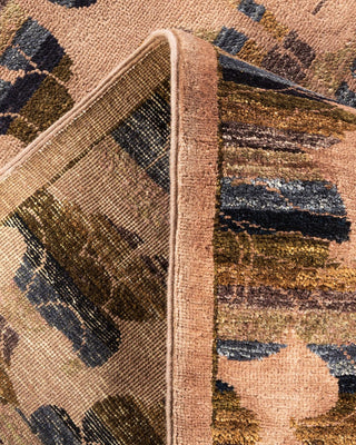 Contemporary Eclectic Brown Wool Area Rug 6' 3" x 9' 0" - Solo Rugs