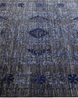 Contemporary Eclectic Gray Wool Area Rug 4' 1" x 6' 4" - Solo Rugs