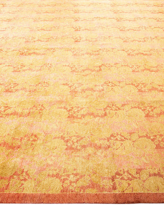 Traditional Mogul Pink Wool Area Rug 9' 0" x 11' 10" - Solo Rugs