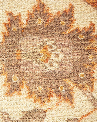 Traditional Mogul Ivory Wool Area Rug 6' 3" x 8' 10" - Solo Rugs