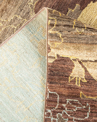 Contemporary Eclectic Brown Wool Area Rug 10' 0" x 13' 3" - Solo Rugs