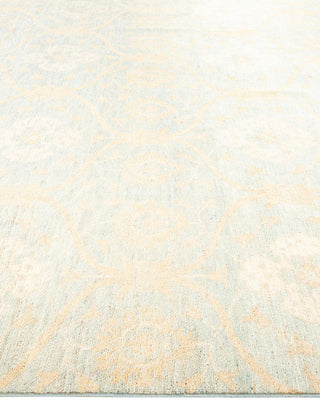 Contemporary Eclectic Light Blue Wool Area Rug 7' 10" x 10' 1" - Solo Rugs