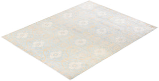 Contemporary Eclectic Light Blue Wool Area Rug 7' 10" x 10' 1" - Solo Rugs