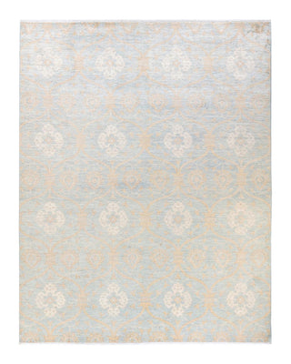 Contemporary Eclectic Light Blue Wool Area Rug 7' 10" x 10' 1" - Solo Rugs