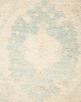 Contemporary Eclectic Ivory Wool Area Rug 9' 0" x 12' 3" - Solo Rugs
