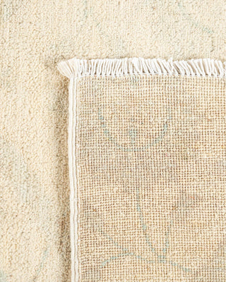 Contemporary Eclectic Ivory Wool Area Rug 9' 0" x 12' 3" - Solo Rugs