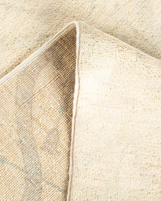 Contemporary Eclectic Ivory Wool Area Rug 9' 0" x 12' 3" - Solo Rugs