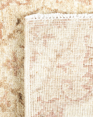 Contemporary Eclectic Ivory Wool Area Rug 4' 1" x 6' 3" - Solo Rugs