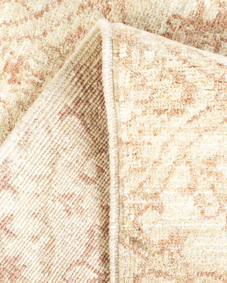 Contemporary Eclectic Ivory Wool Area Rug 4' 1" x 6' 3" - Solo Rugs
