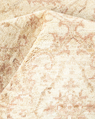 Contemporary Eclectic Ivory Wool Area Rug 4' 1" x 6' 3" - Solo Rugs