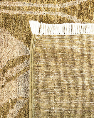 Contemporary Eclectic Green Wool Area Rug 8' 10" x 12' 5" - Solo Rugs