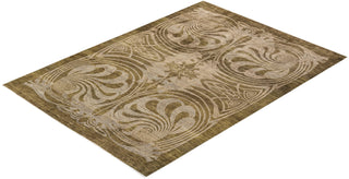 Contemporary Eclectic Green Wool Area Rug 8' 10" x 12' 5" - Solo Rugs