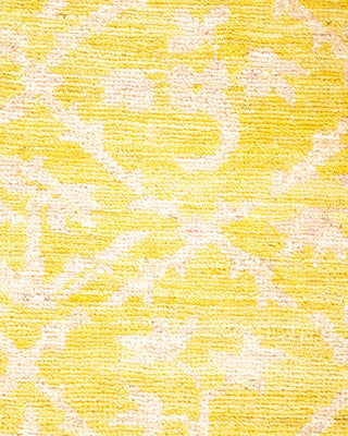 Contemporary Eclectic Yellow Wool Runner 2' 9" x 11' 8" - Solo Rugs
