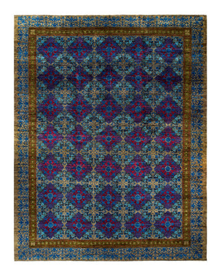 Suzani, One-of-a-Kind Handmade Area Rug - Green, 15' 4" x 12' 3" - Solo Rugs
