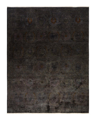 Vibrance, One-of-a-Kind Hand-Knotted Area Rug - Black, 8' 1" x 10' 1" - Solo Rugs
