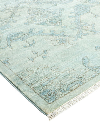 Contemporary Vibrance Light Blue Wool Runner 6' 2" x 12' 2" - Solo Rugs